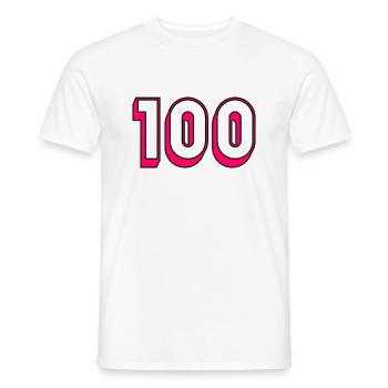 100. 100 JAHRE. 100-jähriges Jubiläum. GEBURTSTAG 100 - Männer T-Shirt - Weiß - Vorne - AI Model Male 178 dark (178cm)