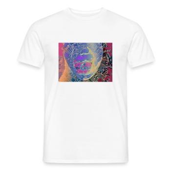 Digital Art "eat my Tongue" TTT - Männer T-Shirt - Weiß - Vorne - AI Model Male 178 dark (178cm)