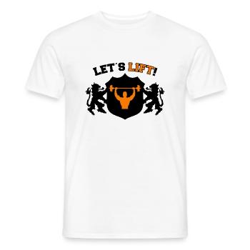 La musculation permet de soulever 2 - T-shirt homme - blanc - Devant - AI Model Male 178 dark (178cm)