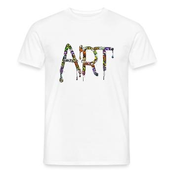 Graffiti style Splash hip hop couleurs peintre couleur - T-shirt homme - blanc - Devant - AI Model Male 178 dark (178cm)