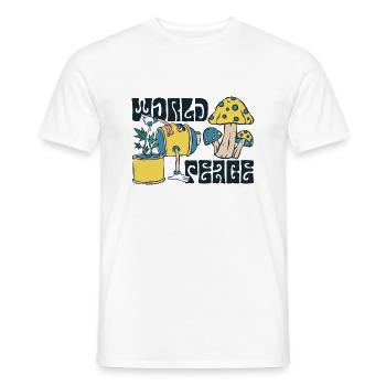 420 World Peace Drop The Tree - Men's T-Shirt - white - Front - AI Model Male 178 dark (178cm)
