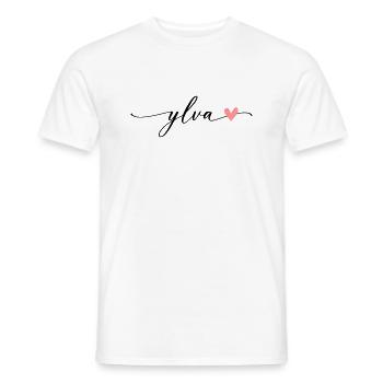 Ylva Name Kalligrafie Schrift - Männer T-Shirt - Weiß - Vorne - AI Model Male 178 dark (178cm)