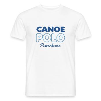 Canoe Polo Powerhouse - canoe polo - paddle - Men's T-Shirt - white - Front - AI Model Male 178 dark (178cm)