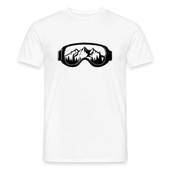 Lunettes de ski - T-shirt homme - blanc - Devant - AI Model Male 178 dark (178cm)