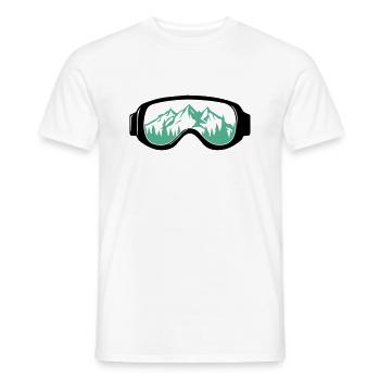 Skibrille - Männer T-Shirt - Weiß - Vorne - AI Model Male 178 dark (178cm)