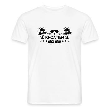 Croatie 2025 - T-shirt homme - blanc - Devant - AI Model Male 178 dark (178cm)