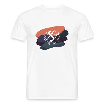 Numbers School Math - Men's T-Shirt - white - Front - AI Model Male 178 dark (178cm)