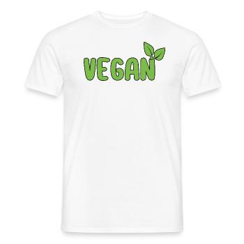 Vegan - Männer T-Shirt - Weiß - Vorne - AI Model Male 178 dark (178cm)
