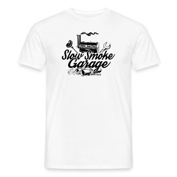 Slow Smoke Garage 5000 - T-shirt homme - blanc - Devant - AI Model Male 178 dark (178cm)