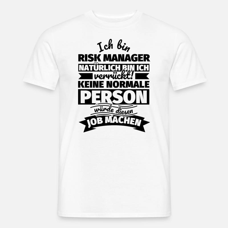 Risk Manager Geschenke - Männer T-Shirt - Weiß