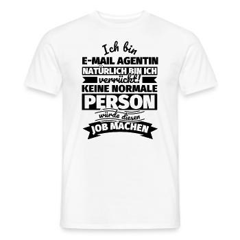 E-Mail Agentin Geschenke - Männer T-Shirt - Weiß - Vorne - AI Model Male 178 dark (178cm)