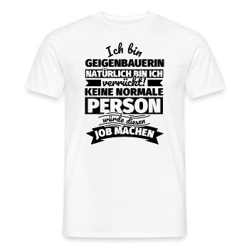 Geigenbauerin Geschenke - Männer T-Shirt - Weiß - Vorne - AI Model Male 178 dark (178cm)