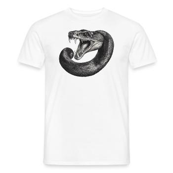 Snake - Männer T-Shirt - Weiß - Vorne - AI Model Male 178 dark (178cm)