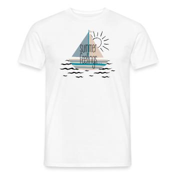 "summer feelings" sommerliches design - Männer T-Shirt - Weiß - Vorne - AI Model Male 178 dark (178cm)