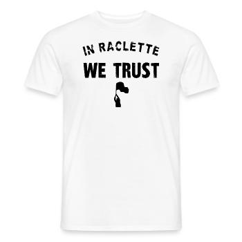 in raclette we trust - T-shirt homme - blanc - Devant - AI Model Male 178 dark (178cm)