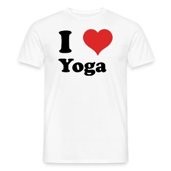 i love Yoga - Men's T-Shirt - white - Front - AI Model Male 178 dark (178cm)
