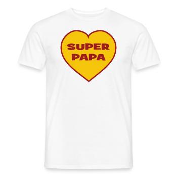 SUPER-VATER - Männer T-Shirt - Weiß - Vorne - AI Model Male 178 dark (178cm)
