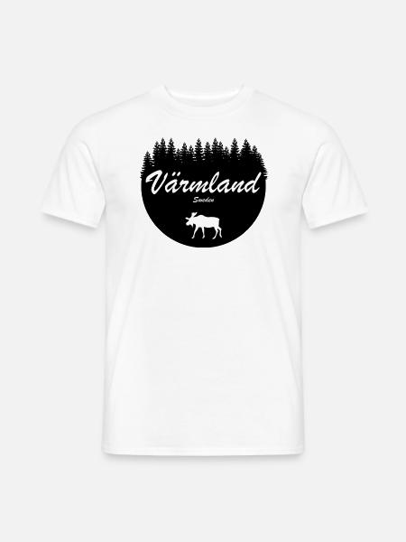 Värmland Sweden Stickers Holiday Moose North - Men's T-Shirt - white