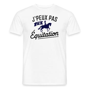 Ich kann nicht reiten - Männer T-Shirt - Weiß - Vorne - AI Model Male 178 dark (178cm)
