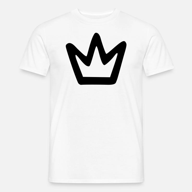 Schlichte Krone - Männer T-Shirt - Weiß