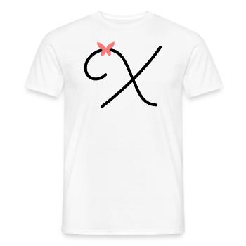 Lettre X Papillon Lettre - T-shirt homme - blanc - Devant - AI Model Male 178 dark (178cm)
