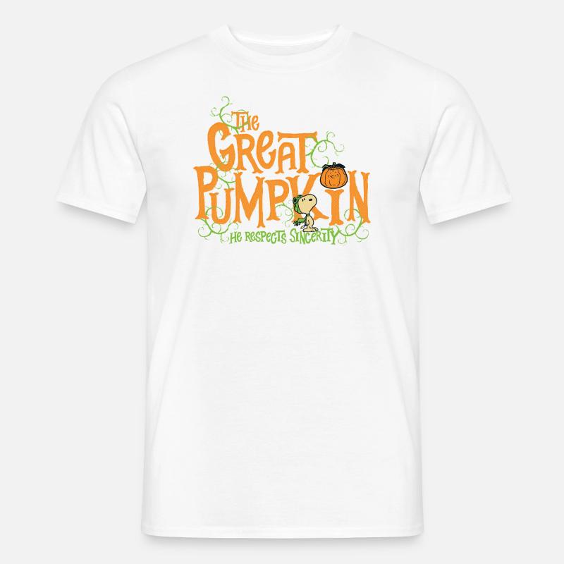 Peanuts Design Halloween Mit Spruch - Männer T-Shirt - Weiß