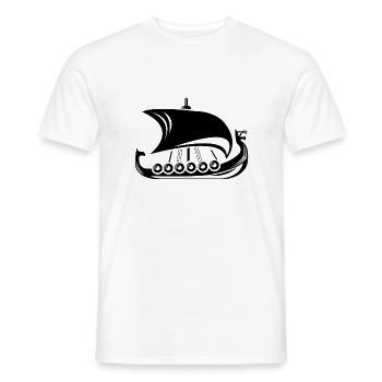 Viking ship - Men's T-Shirt - white - Front - AI Model Male 178 dark (178cm)