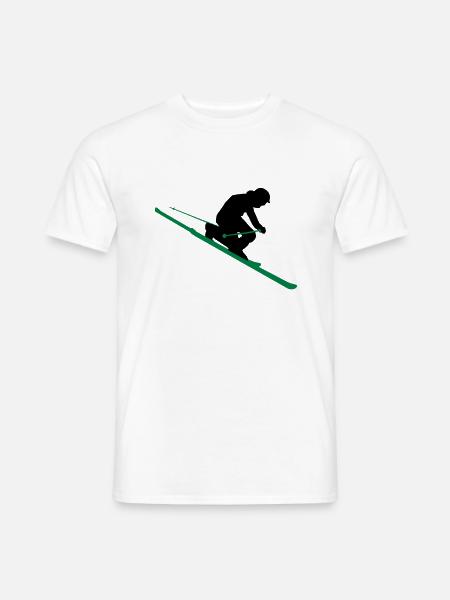 telemarker - Männer T-Shirt - Weiß