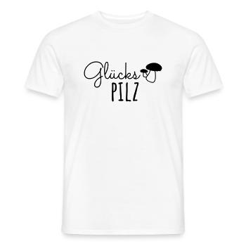 Glückspilz Glückspilzin Glück Sprüche Geschenk - Männer T-Shirt - Weiß - Vorne - AI Model Male 178 dark (178cm)