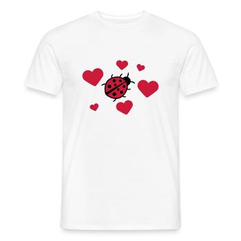 Petite coccinelle doux mignon - T-shirt homme - blanc - Devant - AI Model Male 178 dark (178cm)