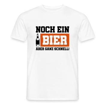 noch ein bier schnell - Männer T-Shirt - Weiß - Vorne - AI Model Male 178 dark (178cm)