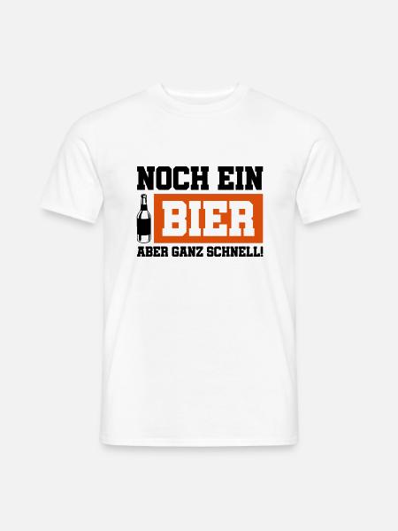 noch ein bier schnell - Männer T-Shirt - Weiß