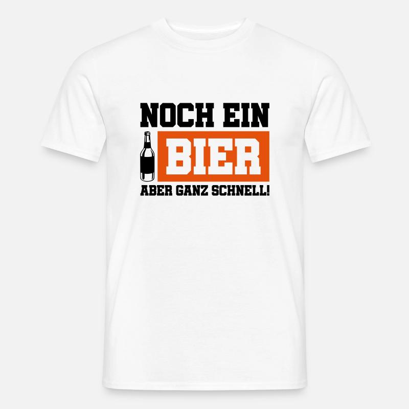 noch ein bier schnell - Männer T-Shirt - Weiß