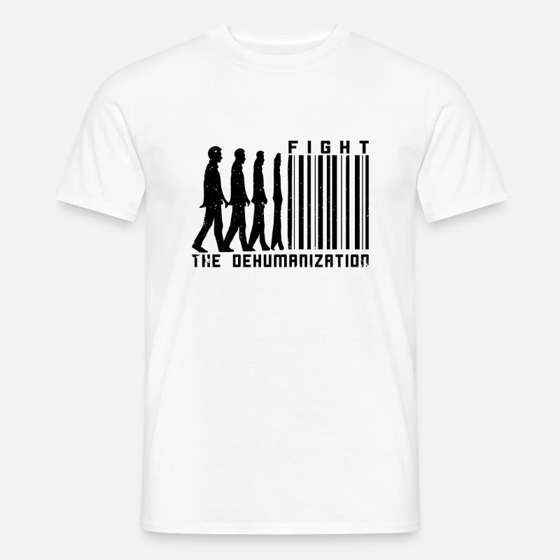 Bekämpfe die Entmenschlichung - Männer T-Shirt - Weiß
