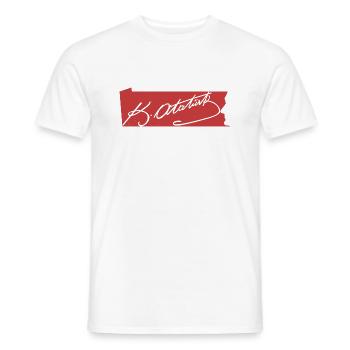 Mustafa Kemal Atatürk - Men's T-Shirt - white - Front - AI Model Male 178 dark (178cm)