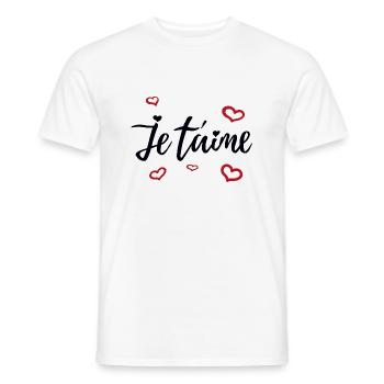 Je taime - T-shirt homme - blanc - Devant - AI Model Male 178 dark (178cm)