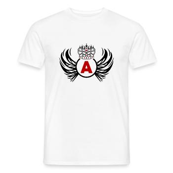 coat of arms A - Men's T-Shirt - white - Front - AI Model Male 178 dark (178cm)
