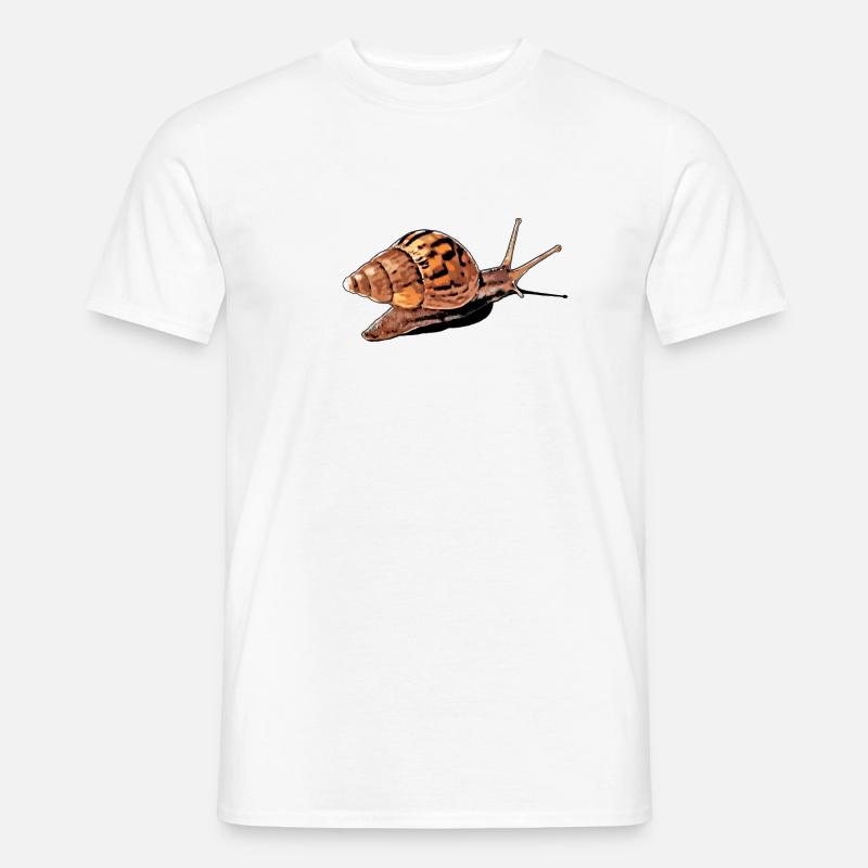 snegl med skygge - Mænd T-shirt - hvid
