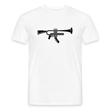 Trompeten Gewehr - Männer T-Shirt - Weiß - Vorne - AI Model Male 178 dark (178cm)