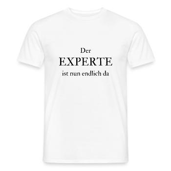 Der Experte ist nun endlich da - Männer T-Shirt - Weiß - Vorne - AI Model Male 178 dark (178cm)