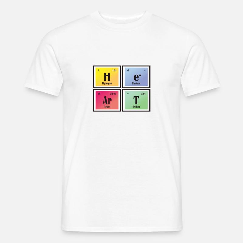 Herz | Periodensystem der Elemente - Männer T-Shirt - Weiß