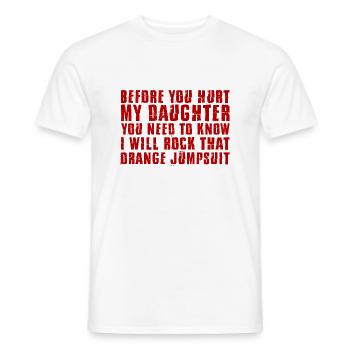 Vous devez savoir que je vais balancer cette combinaison orange2 - T-shirt homme - blanc - Devant - AI Model Male 178 dark (178cm)