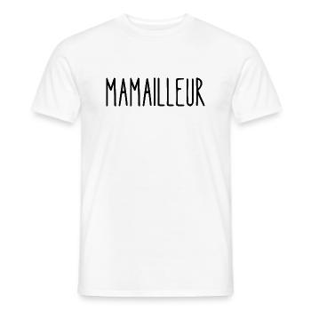 mamailleur - T-shirt homme - blanc - Devant - AI Model Male 178 dark (178cm)