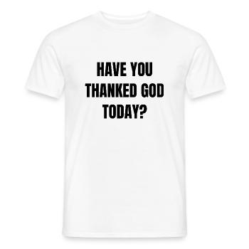 God Gratitude Saying English - Men's T-Shirt - white - Front - AI Model Male 178 dark (178cm)