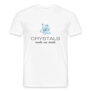 crystals make me smile - Männer T-Shirt - Weiß - Vorne - AI Model Male 178 dark (178cm)