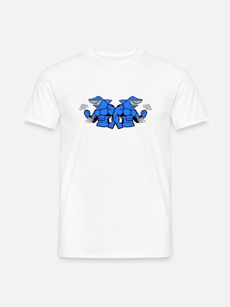 Shark Hai Bodybuilding 2 - Men's T-Shirt - white
