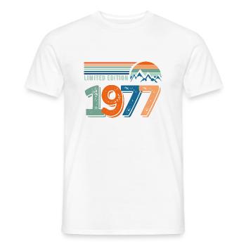 Limitierte Auflage 1977 - Männer T-Shirt - Weiß - Vorne - AI Model Male 178 dark (178cm)