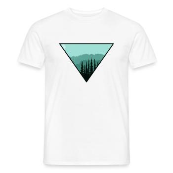 Arbre Woodland Triangle cadeau - T-shirt homme - blanc - Devant - AI Model Male 178 dark (178cm)