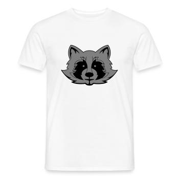 Raccoon Comic - Men's T-Shirt - white - Front - AI Model Male 178 dark (178cm)
