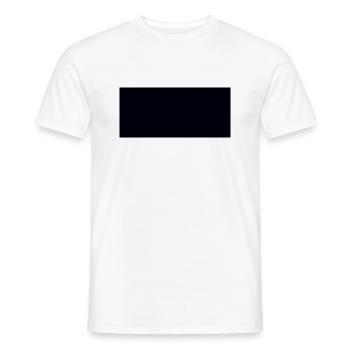 Barre noire grasse - T-shirt homme - blanc - Devant - AI Model Male 178 dark (178cm)